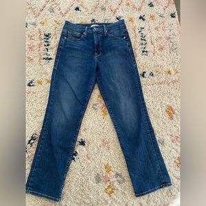 Good American cropped flare jeans